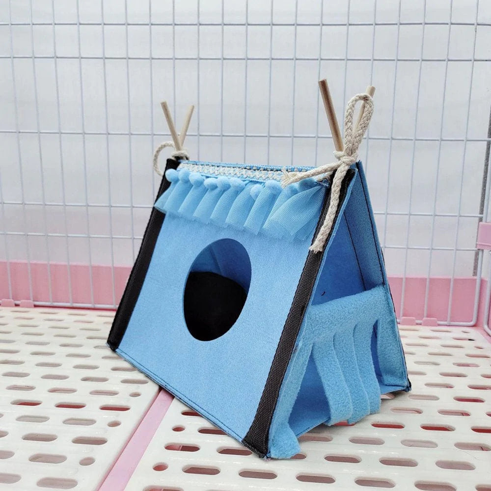 ZENTREE Small Animal Hideout Tent Cage House for Hamster Rat Mice Parrot Habitats