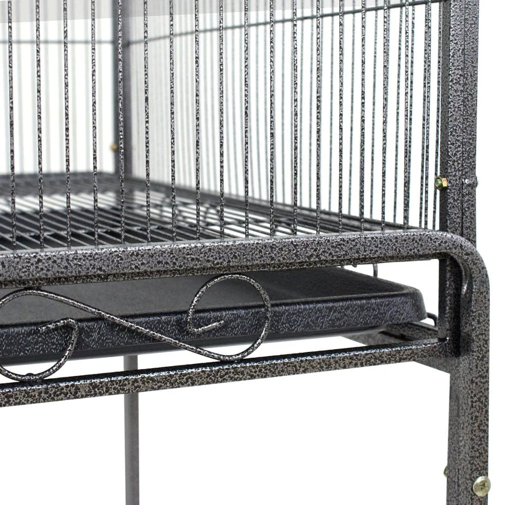 ZENY 53" Rolling Bird Cage Large Wrought Iron Cage Lovebird House with Rolling Stand Animals & Pet Supplies > Pet Supplies > Bird Supplies > Bird Cages & Stands ZENY   