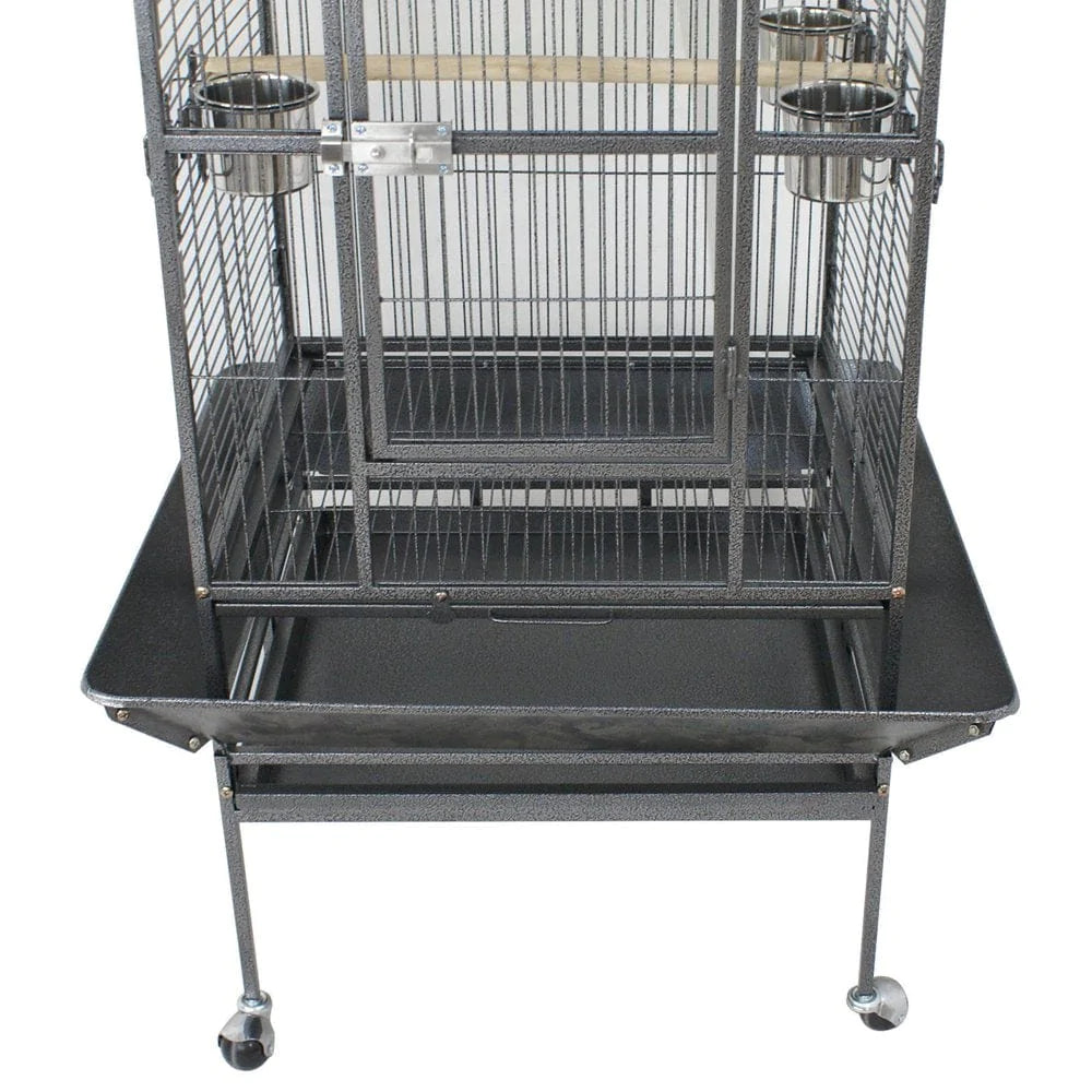 ZENY 68" Bird Cage Iron Flight Birdcage Perch W/ Casters Stand, Black Animals & Pet Supplies > Pet Supplies > Bird Supplies > Bird Cages & Stands ZENY   