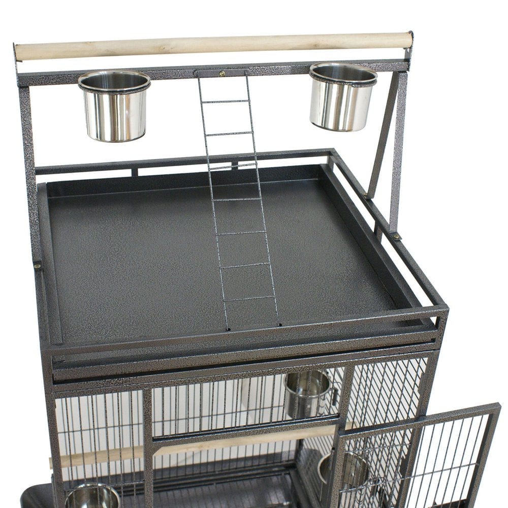 ZENY 68" Bird Cage Iron Flight Birdcage Perch W/ Casters Stand, Black Animals & Pet Supplies > Pet Supplies > Bird Supplies > Bird Cages & Stands ZENY   