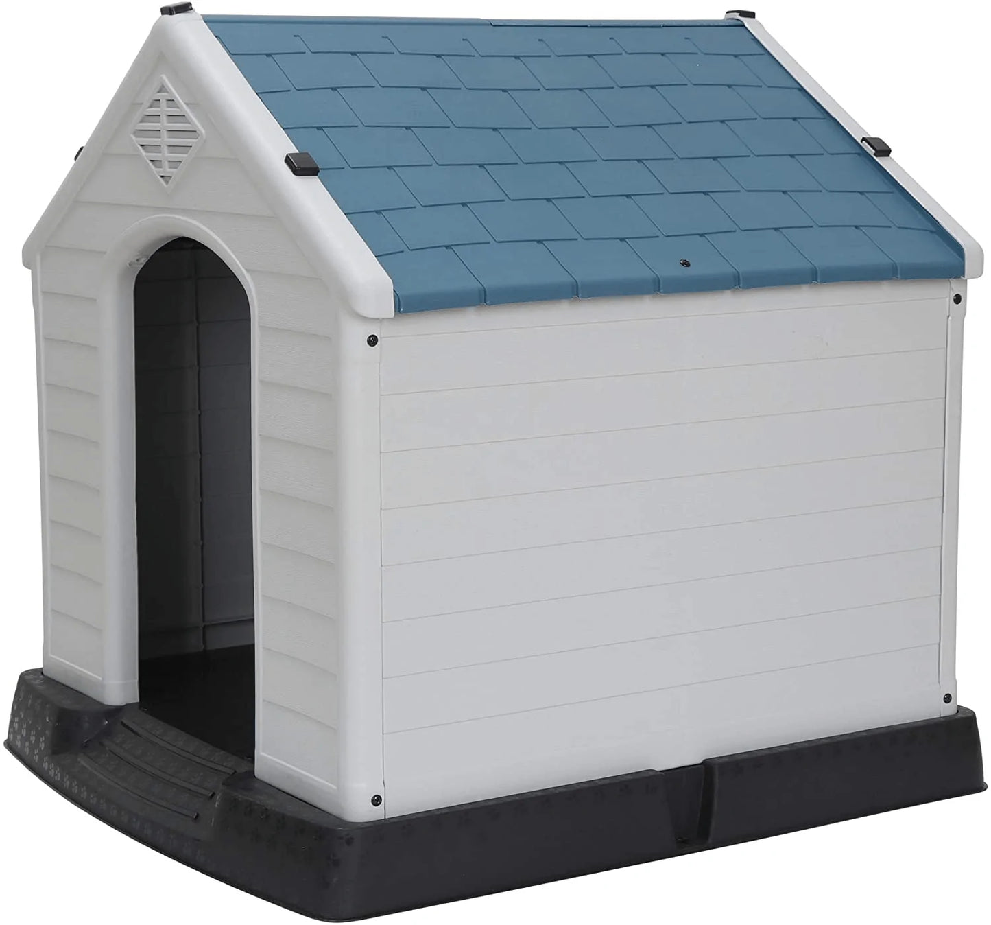 ZENY Plastic Dog House - Water Resistant Dog Kennel for Small to Medium Sized Dogs All Weather Indoor Outdoor Doghouse Puppy Shelter
