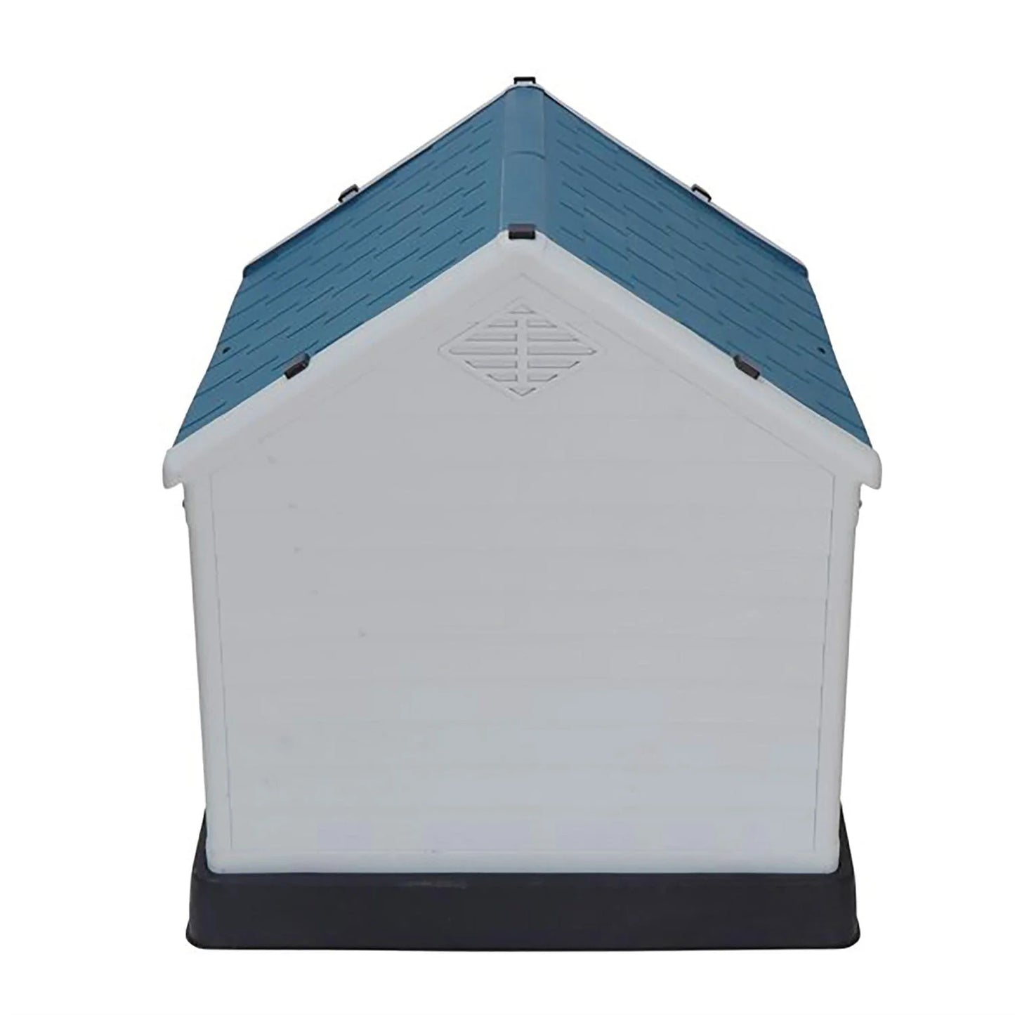ZENY Plastic Indoor Outdoor Dog House Medium Pet Doghouse White, Blue Roof