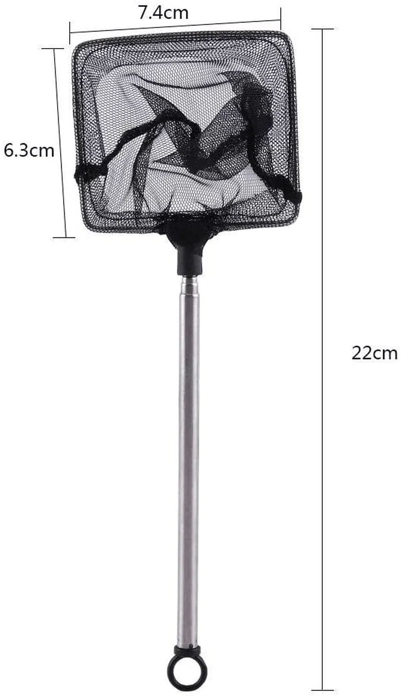 Zerodis Aquarium Mini Adjustable Mesh Net, Fish Tank Mini Fishes Shrimps Landing Net Adjustable Telescopic Long Handle Small Fish Catcher Animals & Pet Supplies > Pet Supplies > Fish Supplies > Aquarium Fish Nets Zerodis   