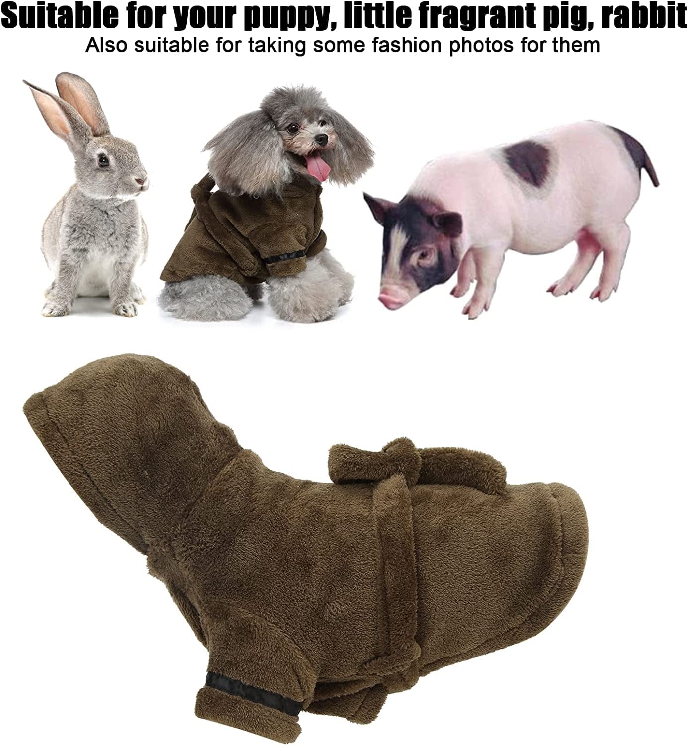 Zerodis Pet Bathrobe Warm, Water Absorbent Puppy Dog Hooded Bath Towel Quick Drying Dog Rabbit Small Fragrant Pig Cat Chinchillas Towel Cloth for Pet Bathing(L) Animals & Pet Supplies > Pet Supplies > Dog Supplies > Dog Apparel Zerodis   