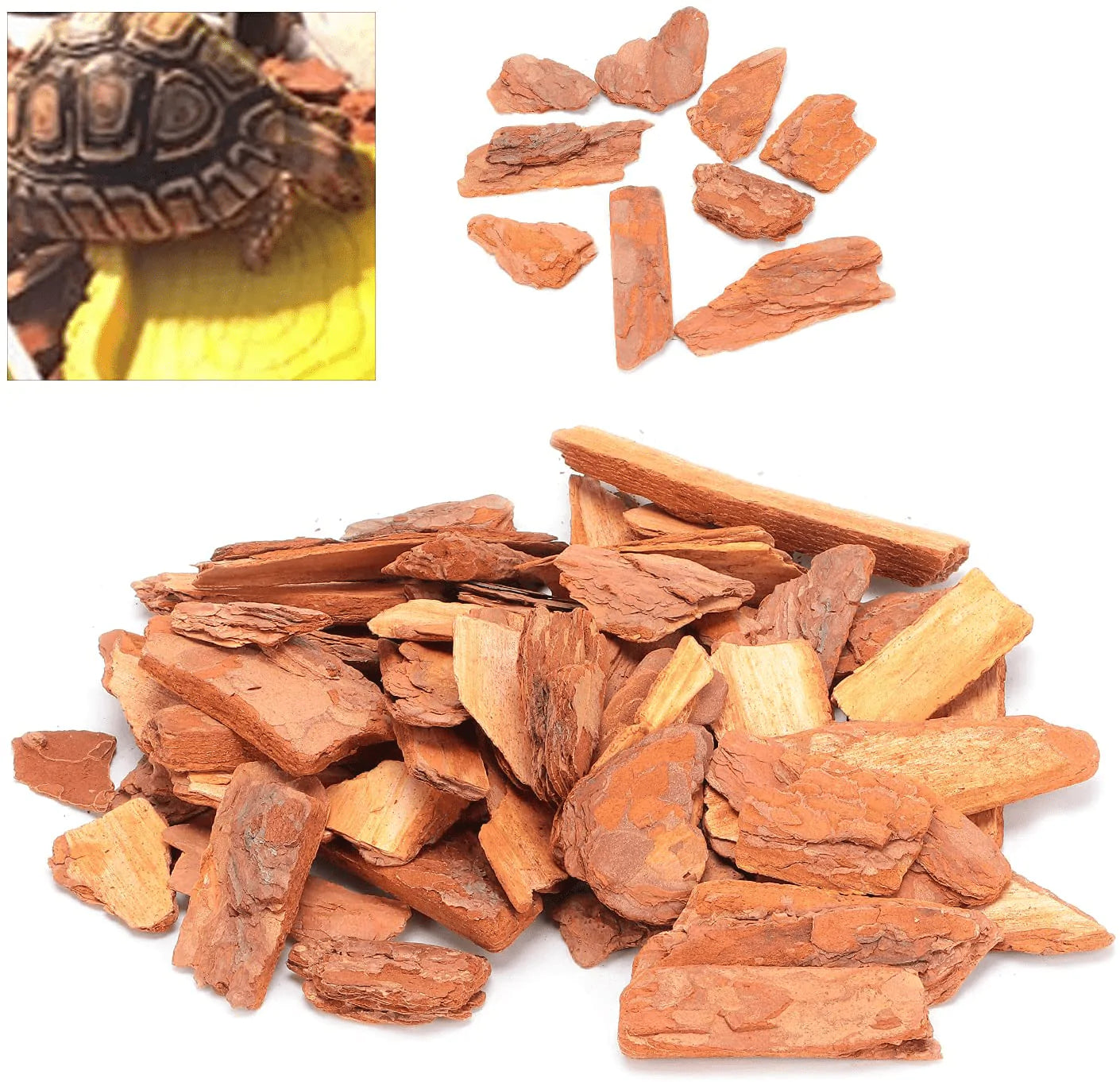 Zerodis Pine Bark Granule Bedding, Bark Bedding Reptile Box Substrate Clean Loose Breeding and Bedding Flooring for Reptiles Snakes, Tortoise, and Amphibians(Large Particles 250G) Animals & Pet Supplies > Pet Supplies > Reptile & Amphibian Supplies > Reptile & Amphibian Substrates Zerodis   