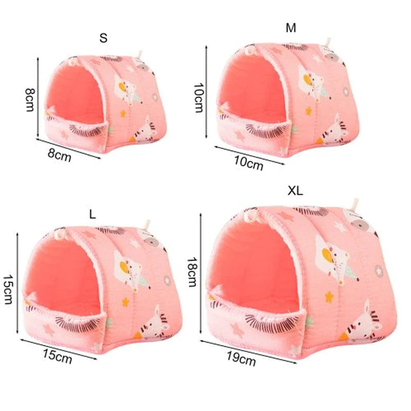 Zhaomeidaxi Guinea Pig Tent Bed Cartoon Pattern Warm Tunnel for Rabbit Ferret Chinchilla Bunny Rats or Other Small Animals Animals & Pet Supplies > Pet Supplies > Small Animal Supplies > Small Animal Bedding zhaomeidaxi   