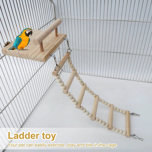 ZIG Bird Toy Strong Hardness Exercise Tool Safe Pet Parrot Perch Stand Stick Springboard Ladder Toy Bird Supplies