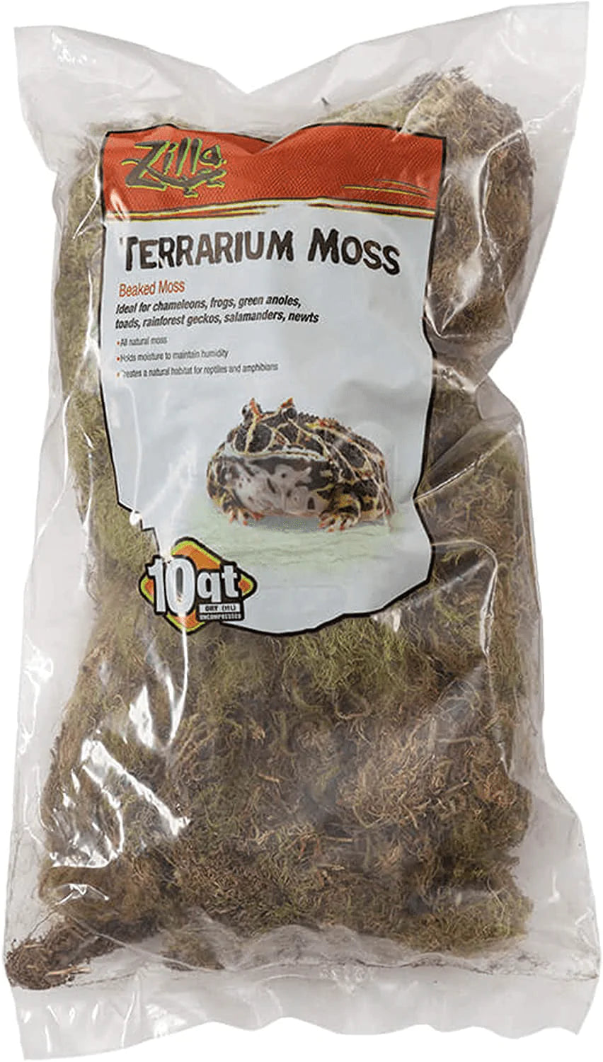 Zilla Beaked Terrarium Moss Animals & Pet Supplies > Pet Supplies > Reptile & Amphibian Supplies > Reptile & Amphibian Substrates Zilla Standard Packaging 10-Quart Bag 