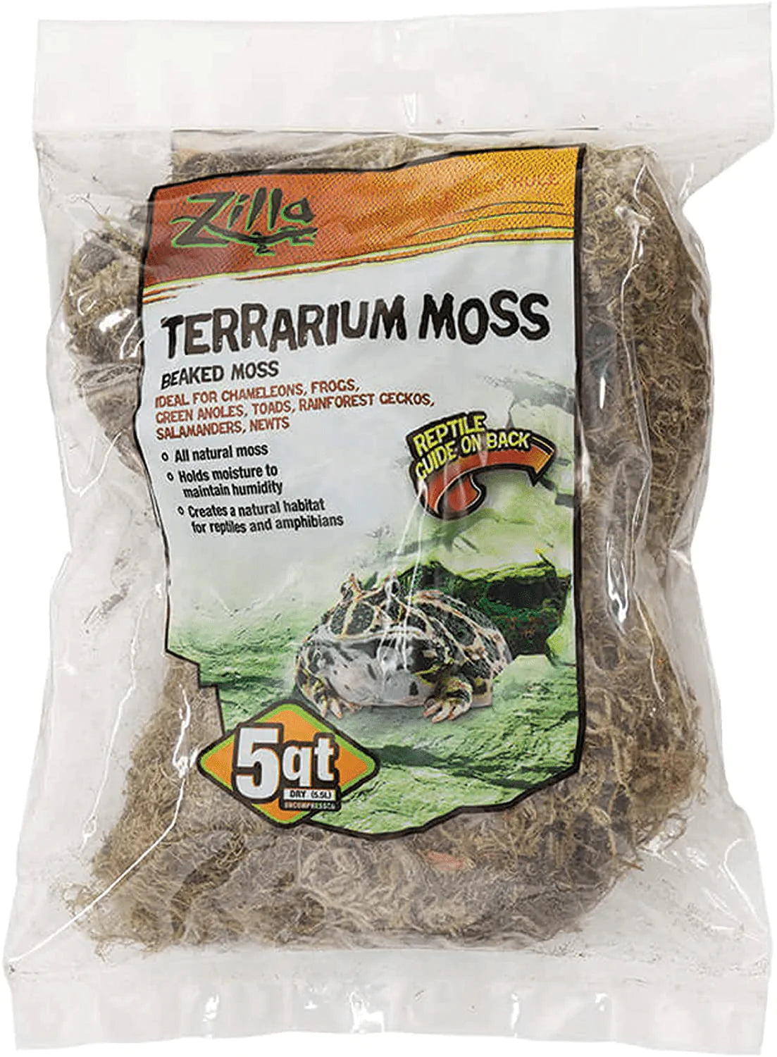 Zilla Beaked Terrarium Moss Animals & Pet Supplies > Pet Supplies > Reptile & Amphibian Supplies > Reptile & Amphibian Substrates Zilla Standard Packaging 5-Quart Bag 