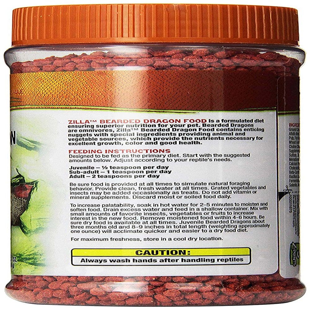 Zilla Bearded Dragon Extruded Food Pellets 6.5 Ounces Animals & Pet Supplies > Pet Supplies > Small Animal Supplies > Small Animal Food Central Garden and Pet   