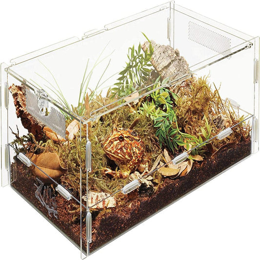 Zilla Micro Habitat Terrarium Enclosure for Small Tree Dwelling Reptiles, Amphibians, Spiders & Other Invertebrates, Small