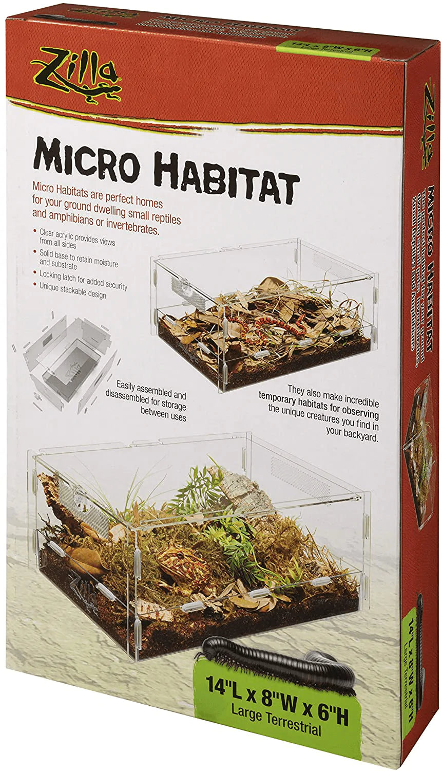 Zilla Micro Habitat Terrariums with Locking Latch Animals & Pet Supplies > Pet Supplies > Reptile & Amphibian Supplies > Reptile & Amphibian Substrates Central Garden & Pet   