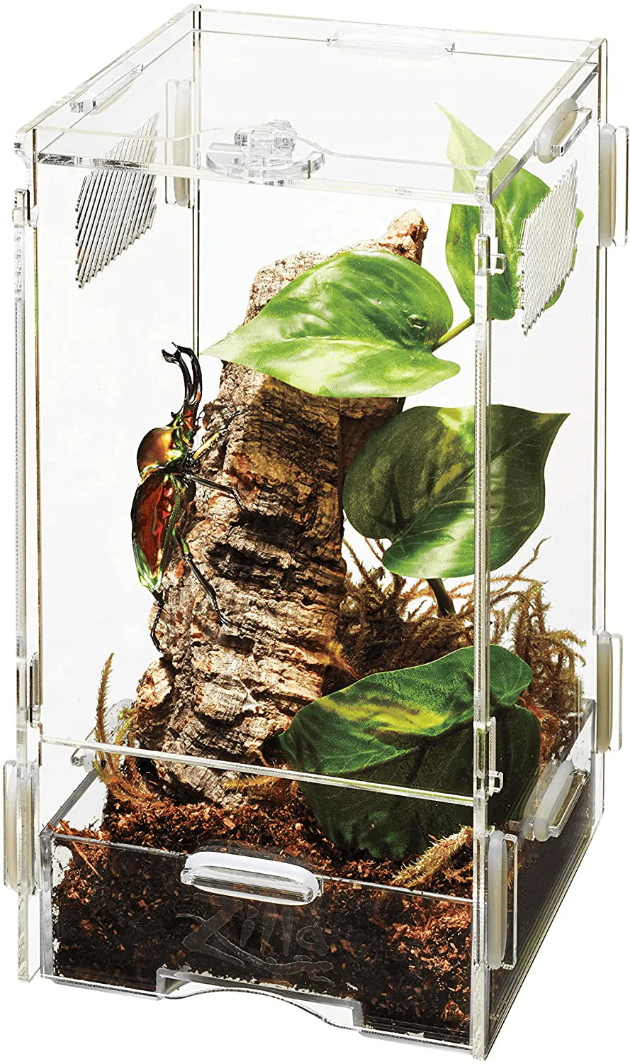 Zilla Micro Habitat Terrariums with Locking Latch Animals & Pet Supplies > Pet Supplies > Reptile & Amphibian Supplies > Reptile & Amphibian Habitat Heating & Lighting Zilla Clear Arboreal, Small