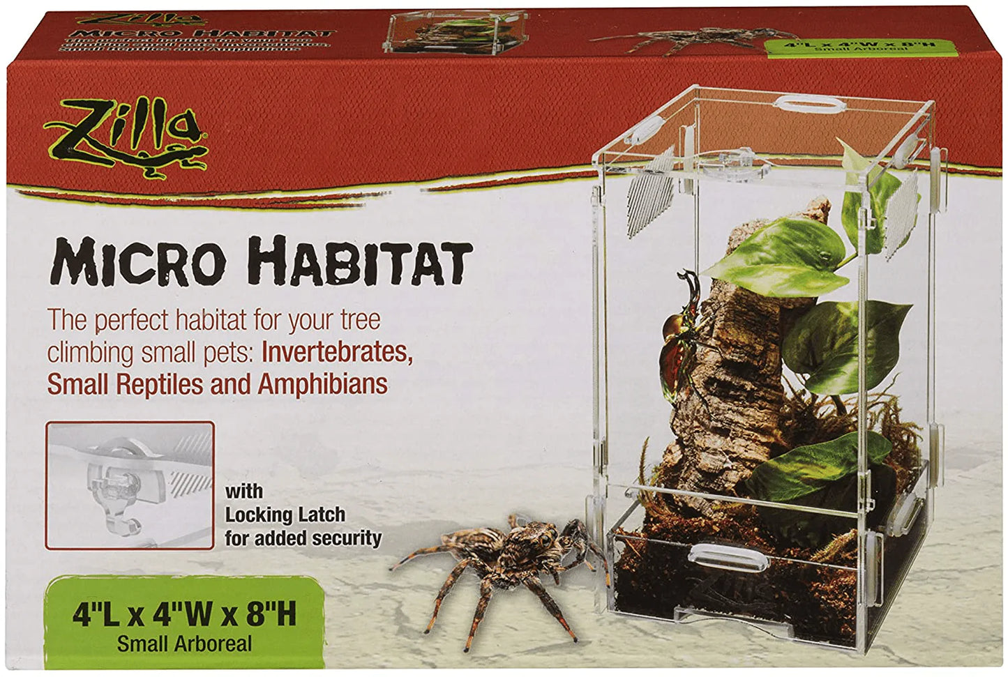 Zilla Micro Habitat Terrariums with Locking Latch Animals & Pet Supplies > Pet Supplies > Reptile & Amphibian Supplies > Reptile & Amphibian Habitat Heating & Lighting Zilla   