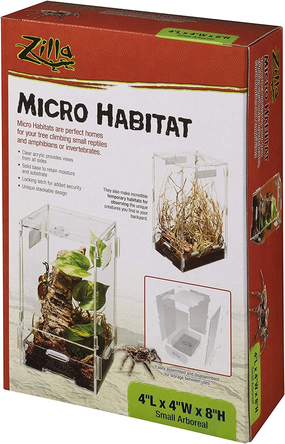 Zilla Micro Habitat Terrariums with Locking Latch