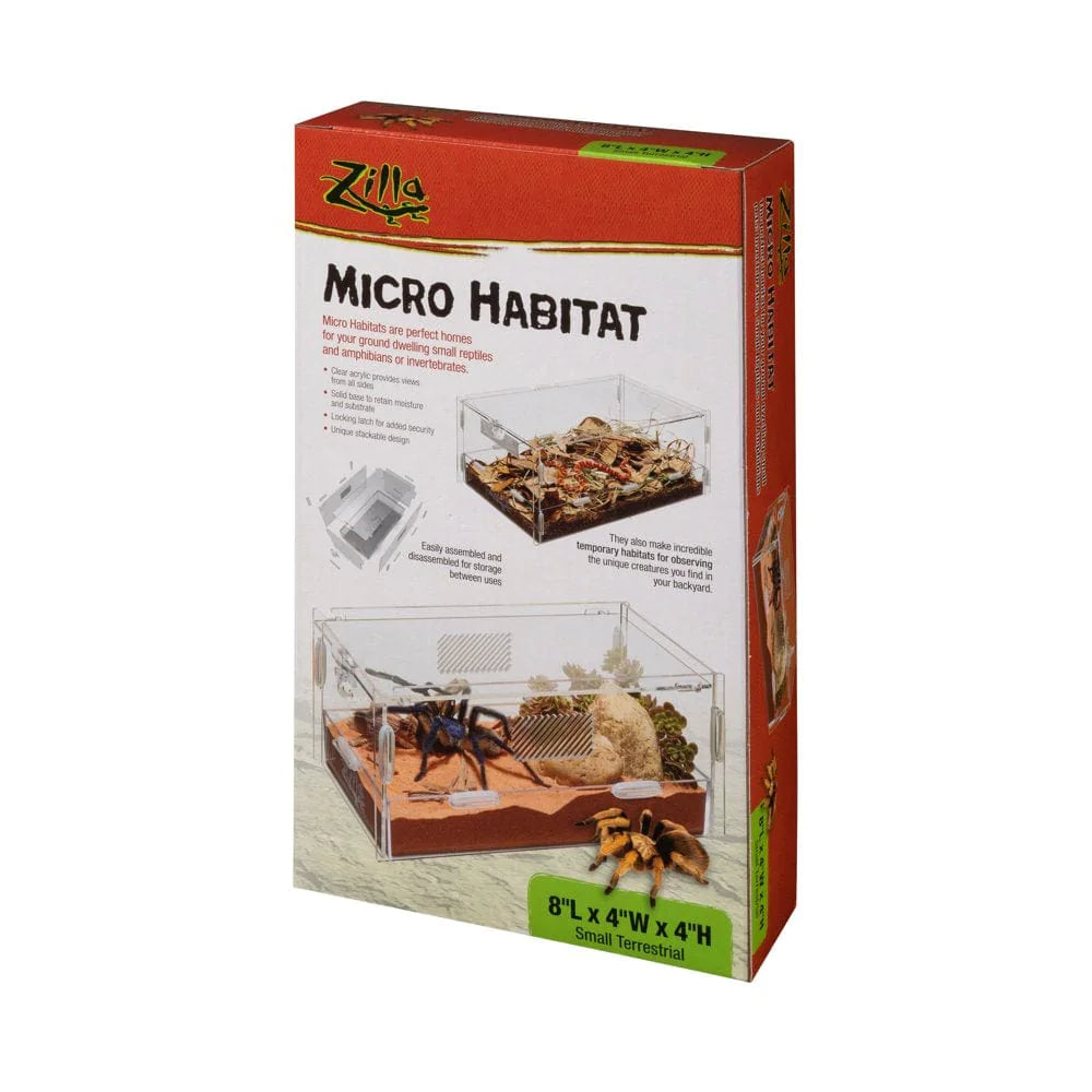 Zilla Micro Habitat Terrariums with Locking Latch Terrestrial, Small