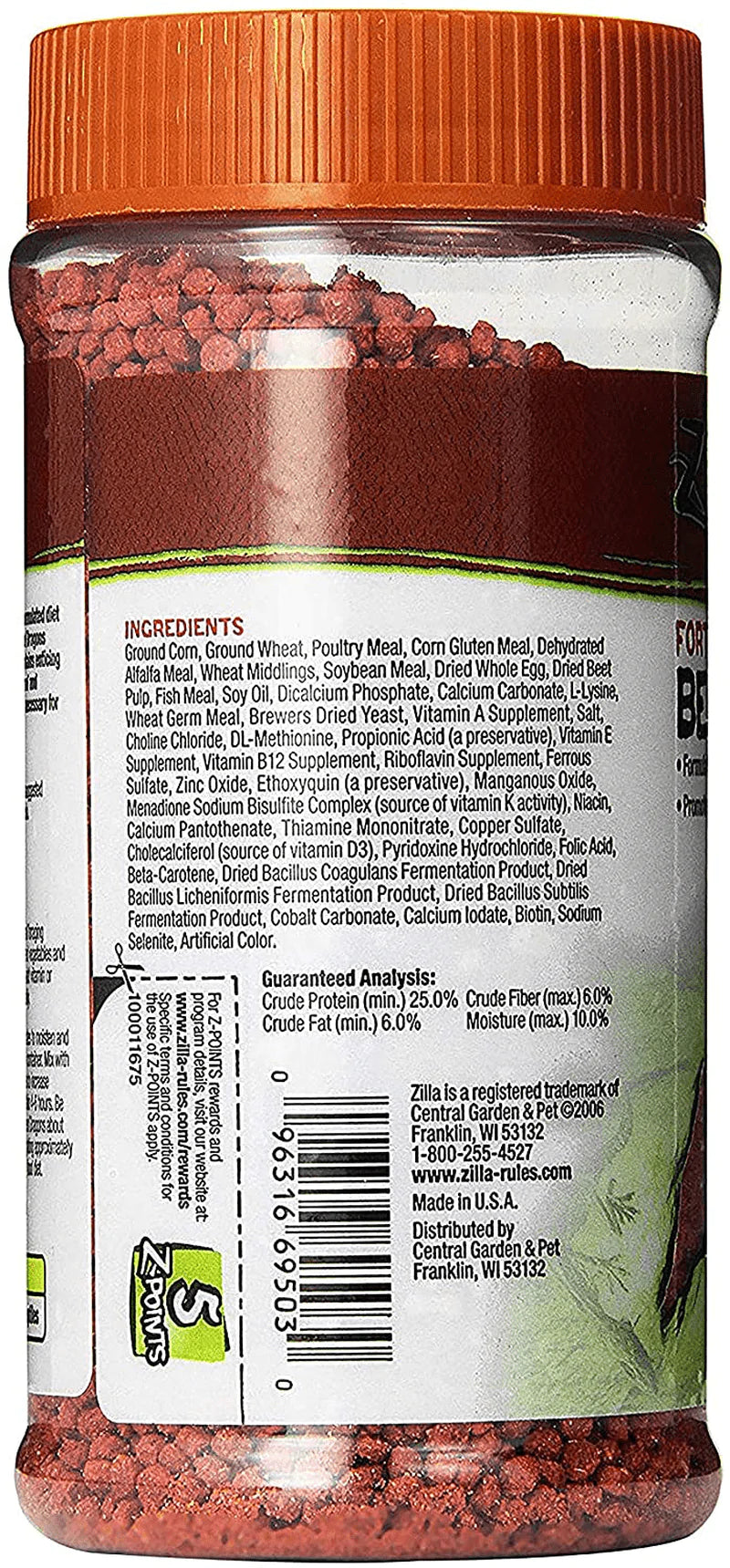 Zilla Reptile Food Bearded Dragon Fortified, 6.5-Ounce Animals & Pet Supplies > Pet Supplies > Reptile & Amphibian Supplies > Reptile & Amphibian Food Zilla   