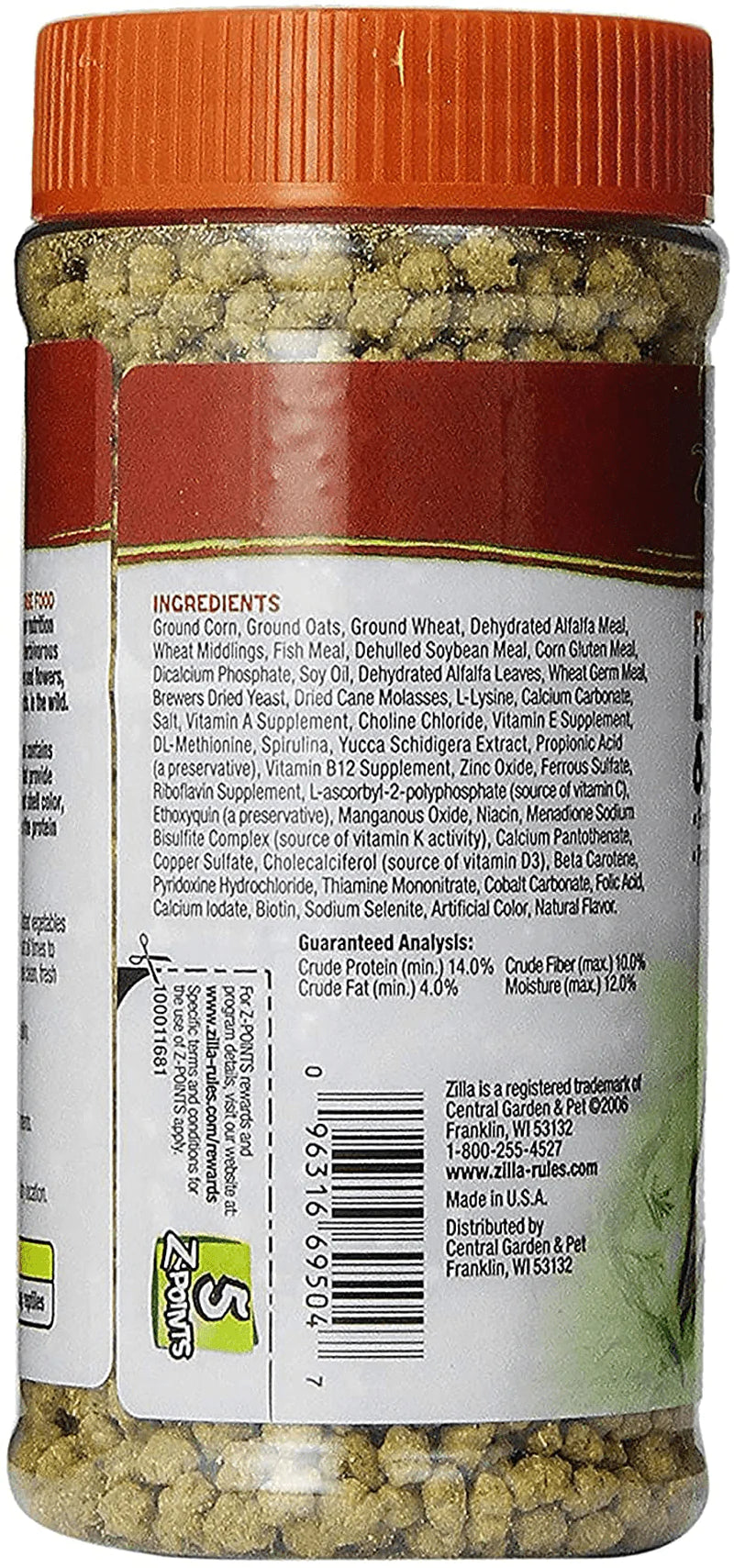 Zilla Reptile Food Land Turtle & Tortoise Fortified, 6.5-Ounce Animals & Pet Supplies > Pet Supplies > Reptile & Amphibian Supplies > Reptile & Amphibian Food Zilla   