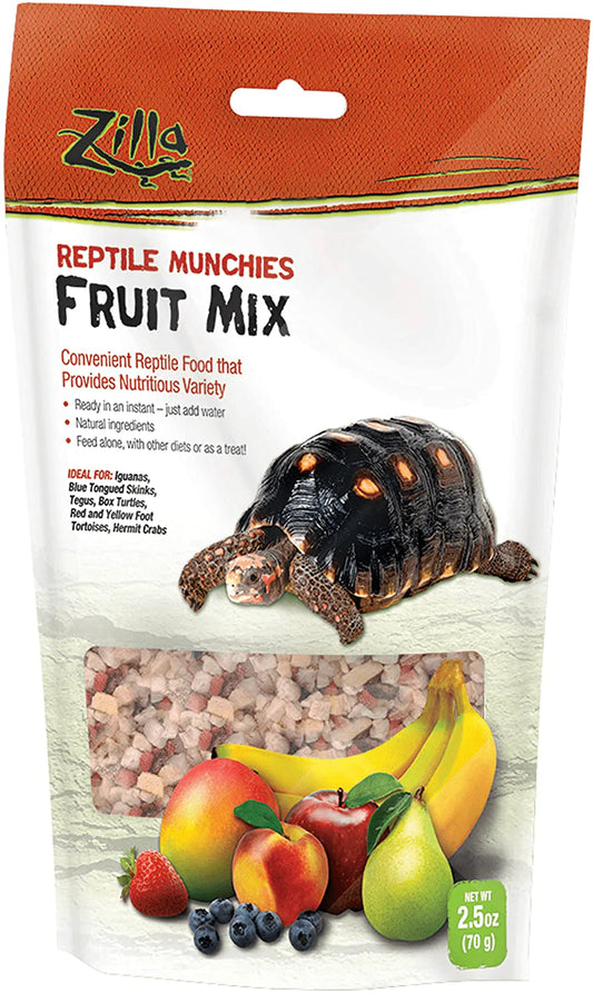 Zilla Reptile Munchies Fruit Mix Black 2.5 Ounces Animals & Pet Supplies > Pet Supplies > Reptile & Amphibian Supplies > Reptile & Amphibian Habitat Accessories Zilla   