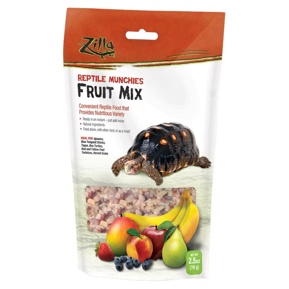 Zilla Reptile Munchies Fruit Mix Black 2.5 Ounces Animals & Pet Supplies > Pet Supplies > Reptile & Amphibian Supplies > Reptile & Amphibian Food Central Garden and Pet   