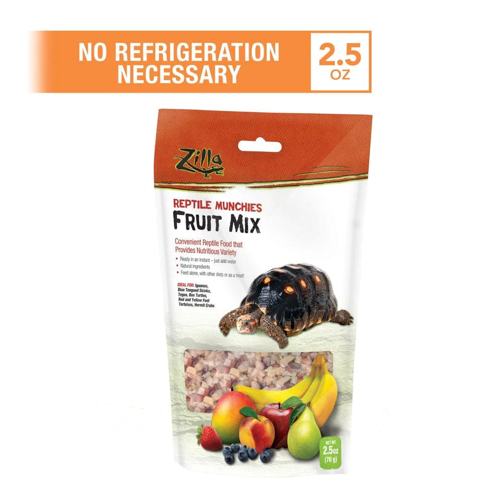 Zilla Reptile Munchies Fruit Mix Black 2.5 Ounces Animals & Pet Supplies > Pet Supplies > Reptile & Amphibian Supplies > Reptile & Amphibian Food Central Garden and Pet   