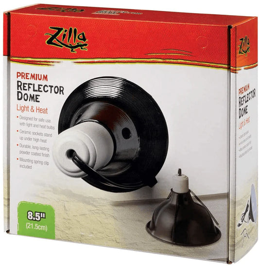 Zilla Reptile Terrarium Heat Lamps and Habitat Lighting Dome, Black 8.5 Inch Animals & Pet Supplies > Pet Supplies > Reptile & Amphibian Supplies > Reptile & Amphibian Habitat Heating & Lighting Zilla   