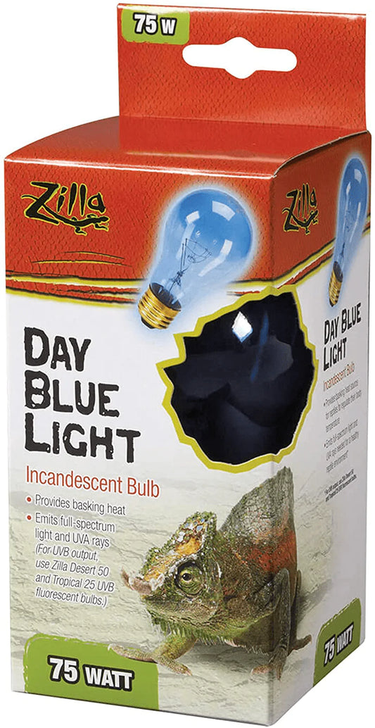 Zilla Reptile Terrarium Heat Lamps Incandescent Bulb, Day Blue, 75W Animals & Pet Supplies > Pet Supplies > Reptile & Amphibian Supplies > Reptile & Amphibian Habitat Heating & Lighting Zilla   