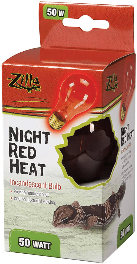Zilla Reptile Terrarium Heat Lamps Incandescent Bulb, Night Red, 50W Animals & Pet Supplies > Pet Supplies > Reptile & Amphibian Supplies > Reptile & Amphibian Habitat Heating & Lighting Zilla   