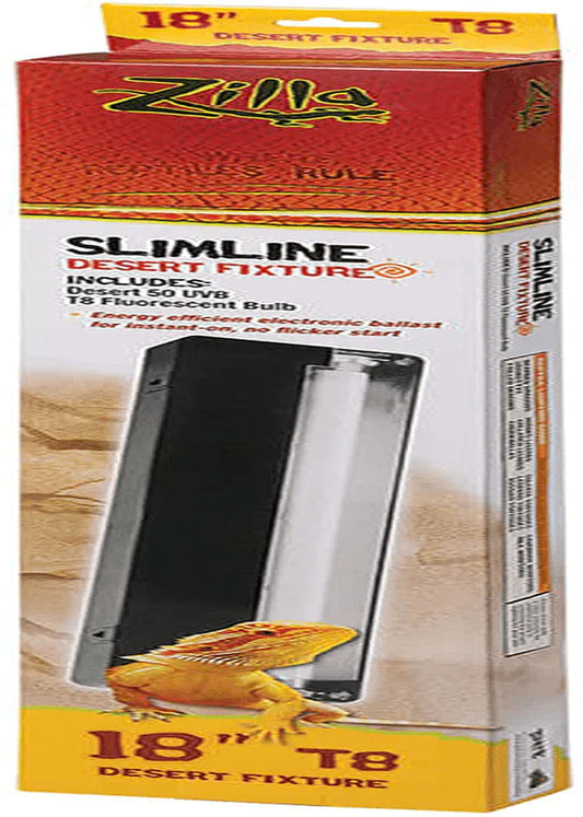 Zilla Slimlines T8 Fluorescent Light Fixture Desert 18 Inches Animals & Pet Supplies > Pet Supplies > Reptile & Amphibian Supplies > Reptile & Amphibian Habitat Heating & Lighting Zilla   