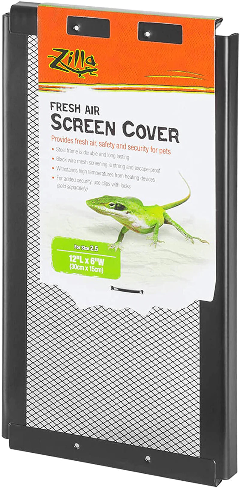 Zilla Solid Screen Covers Animals & Pet Supplies > Pet Supplies > Reptile & Amphibian Supplies > Reptile & Amphibian Food Zilla Black 12 x 6 in. 