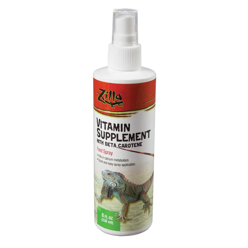 Zilla Vitamin Food Spray for Reptiles, 8Oz Animals & Pet Supplies > Pet Supplies > Reptile & Amphibian Supplies > Reptile & Amphibian Food All Glass   