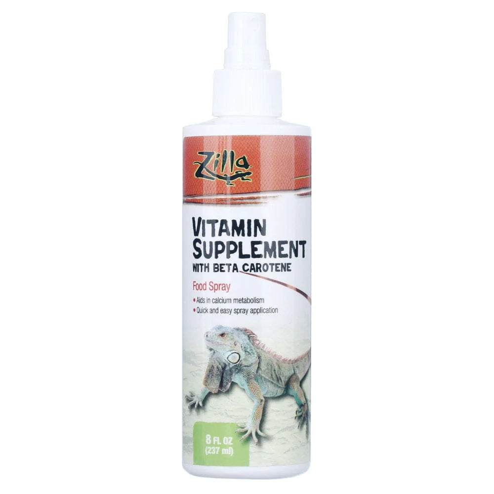 Zilla Vitamin Food Spray for Reptiles, 8Oz Animals & Pet Supplies > Pet Supplies > Reptile & Amphibian Supplies > Reptile & Amphibian Food All Glass   