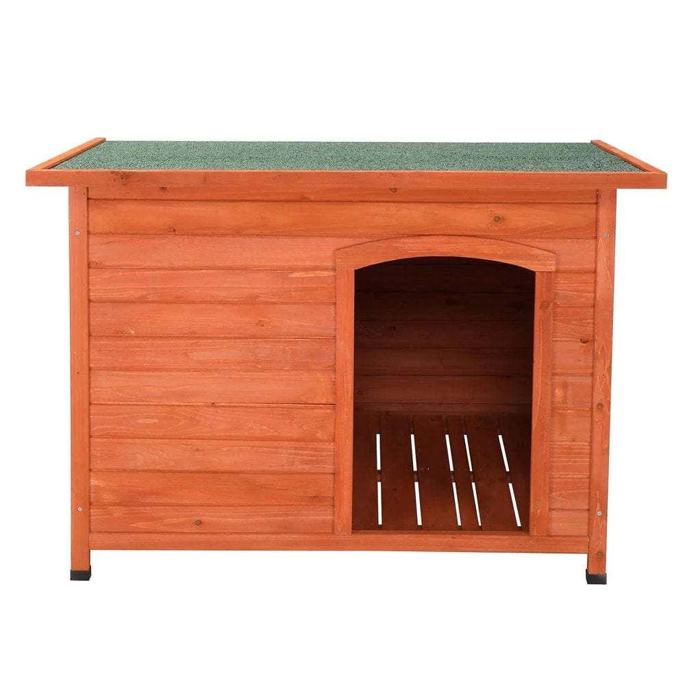 Zimtown 45" Dog Kennel Wooden Dog House Large Outdoor Animal Shelter Natural Wood Color Animals & Pet Supplies > Pet Supplies > Dog Supplies > Dog Houses KOL PET   