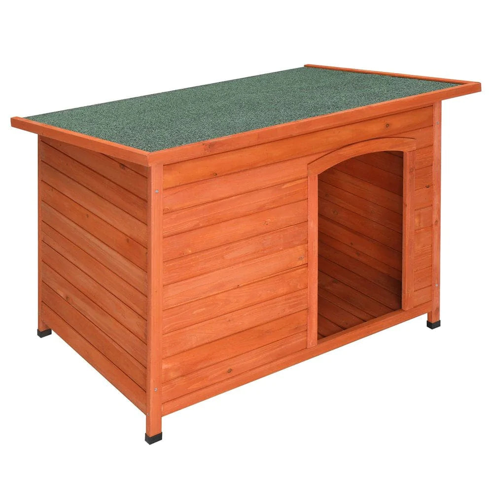 Zimtown 45" Dog Kennel Wooden Dog House Large Outdoor Animal Shelter Natural Wood Color Animals & Pet Supplies > Pet Supplies > Dog Supplies > Dog Houses KOL PET   