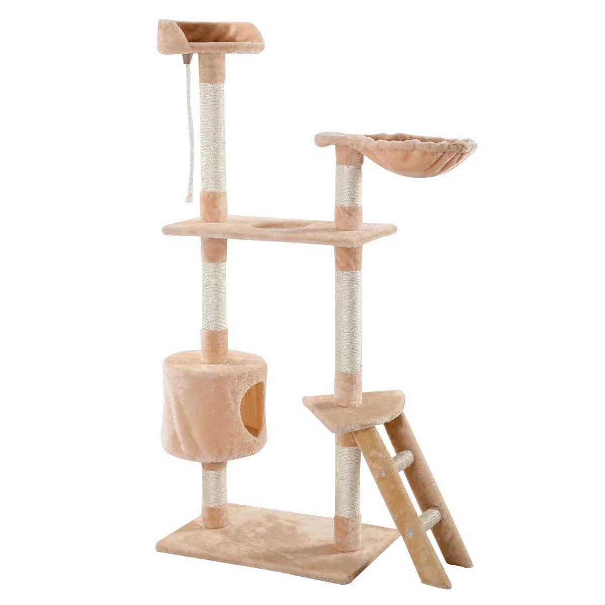 Zimtown 60'' H Cat Tree Tower Kitten Activity Condo, Beige Animals & Pet Supplies > Pet Supplies > Cat Supplies > Cat Furniture KOL PET 60"  