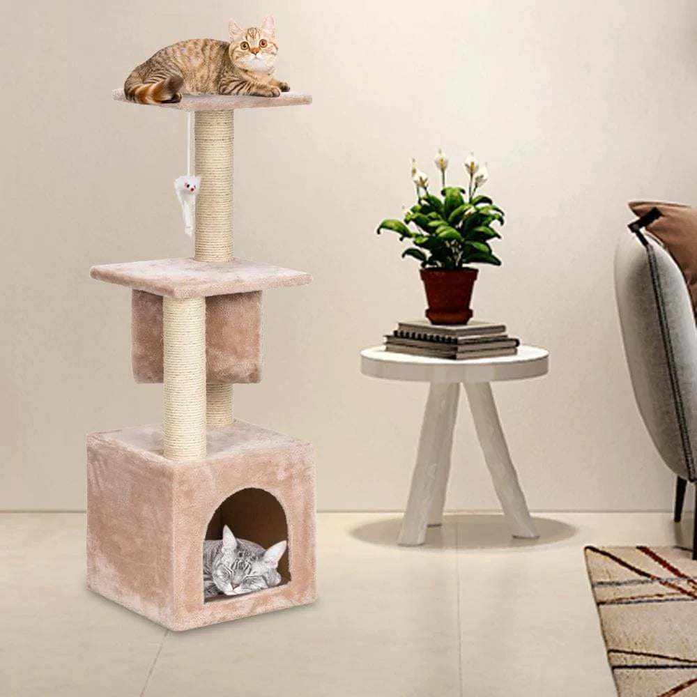 Zimtown 60'' H Cat Tree Tower Kitten Activity Condo, Beige Animals & Pet Supplies > Pet Supplies > Cat Supplies > Cat Furniture KOL PET 36" HB-15025B  