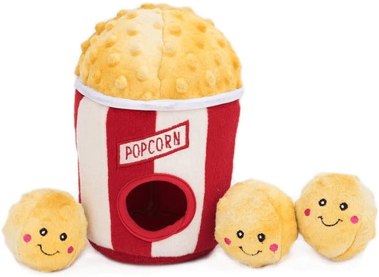 Zippypaws Food Buddies Burrow Interactive Dog Toys - Hide and Seek Dog Toys and Puppy Toys, Colorful Squeaky Dog Toys, and Plush Dog Puzzles, Popcorn Bucket Animals & Pet Supplies > Pet Supplies > Dog Supplies > Dog Toys ZippyPaws Popcorn Bucket  