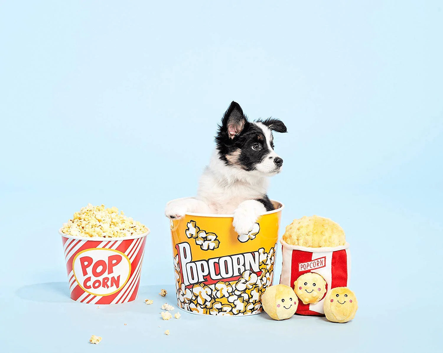 Zippypaws Food Buddies Burrow Interactive Dog Toys - Hide and Seek Dog Toys and Puppy Toys, Colorful Squeaky Dog Toys, and Plush Dog Puzzles, Popcorn Bucket Animals & Pet Supplies > Pet Supplies > Dog Supplies > Dog Toys ZippyPaws   