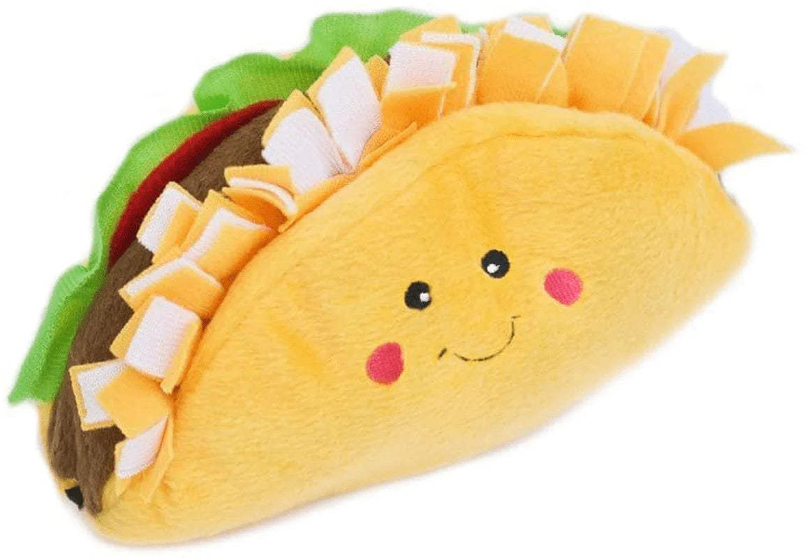 Zippypaws - Nomnomz Plush Squeaker Dog Toy for the Foodie Pup - Taco