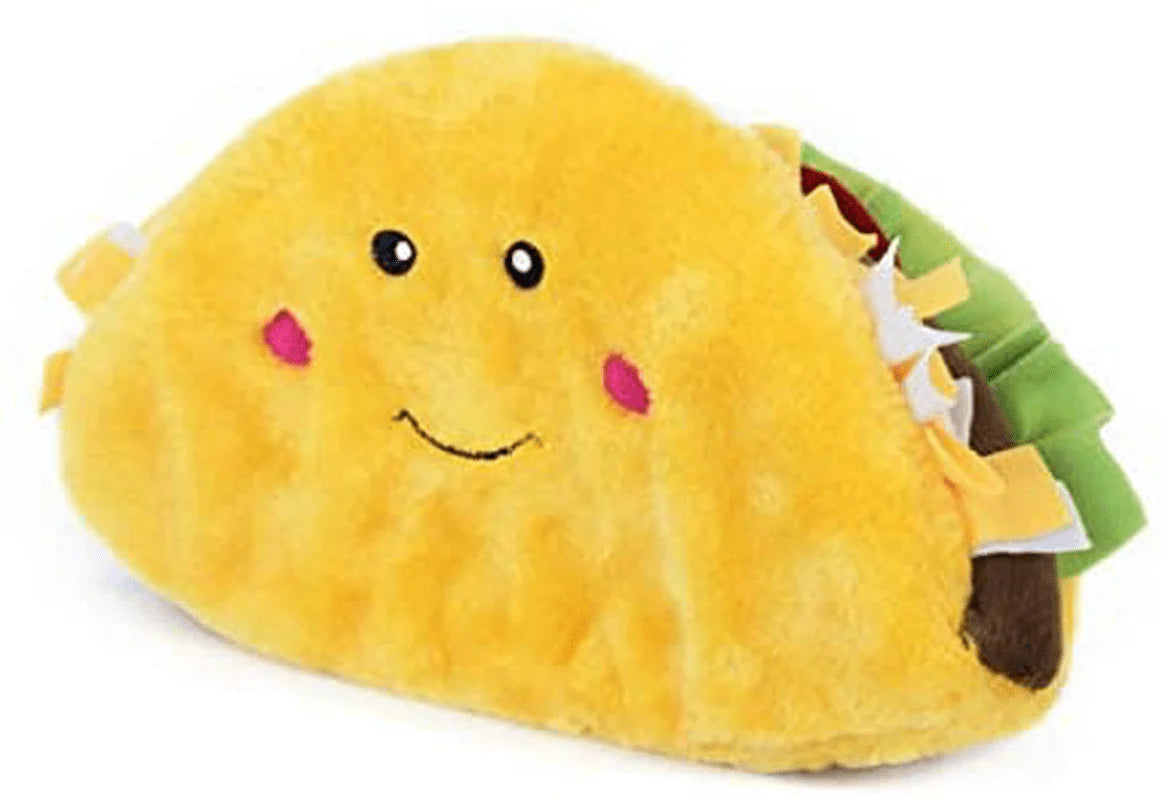 Zippypaws - Nomnomz Plush Squeaker Dog Toy for the Foodie Pup - Taco