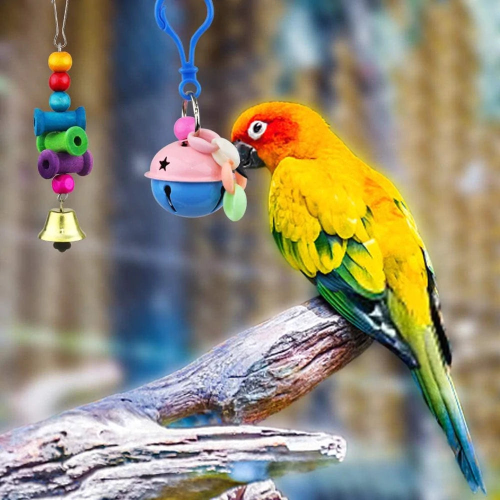 ZITA ELEMENT Bird Toys Parrots Toys 8 Pack Parakeets Cockatiels Swing Hanging Bell Hammock Toy Animals & Pet Supplies > Pet Supplies > Bird Supplies > Bird Toys ZITA ELEMENT   