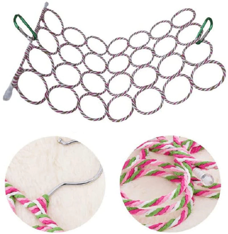 Zmgmsmh Hanger of Hanging-Rings for Rats Toy, Birds Toy, Mice Toy Bird Hammock Rats Climbing Net Rats Climbing Ladders Parrot Hanging Toy Swing Rest Perch Animals & Pet Supplies > Pet Supplies > Bird Supplies > Bird Ladders & Perches zmgmsmh   