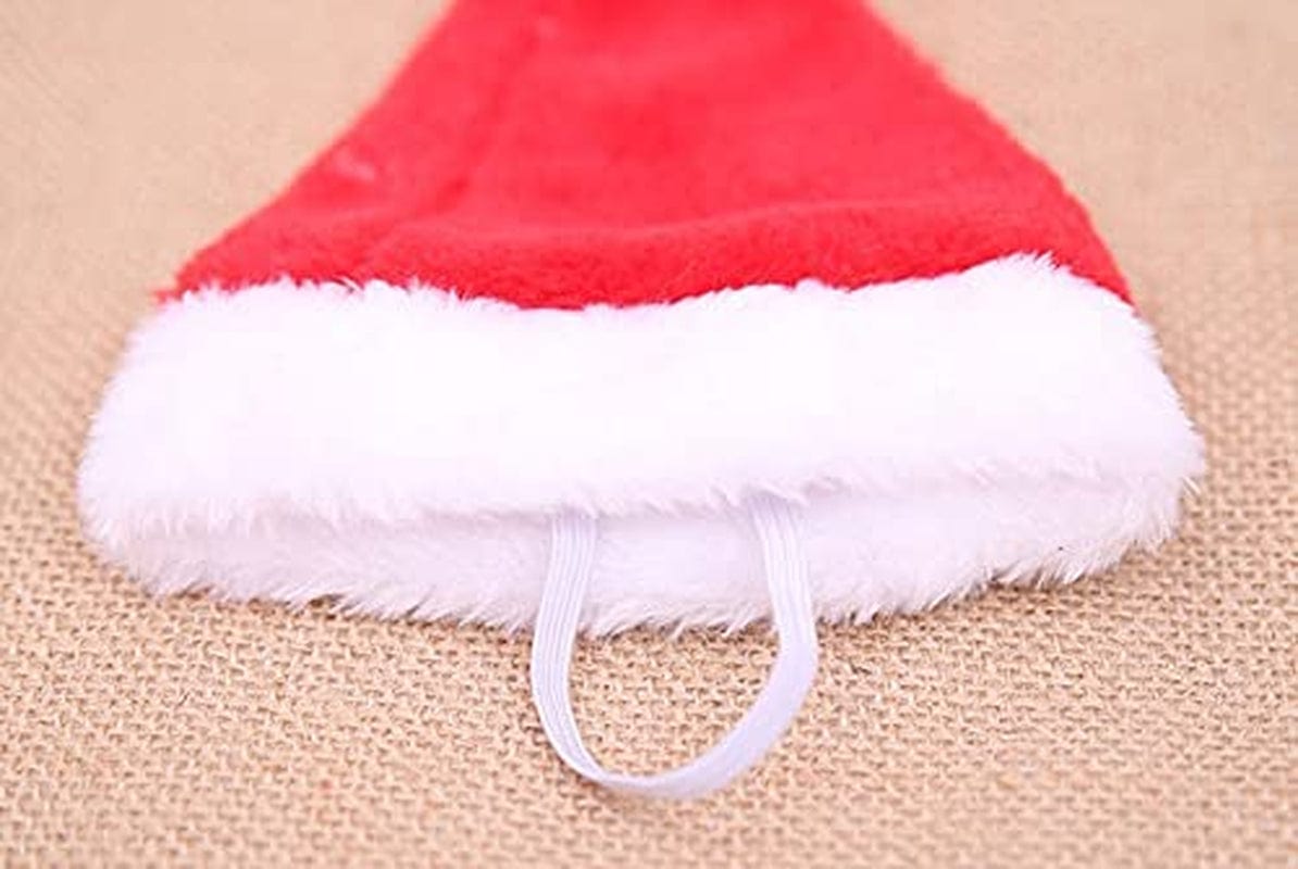 Zmmyuluo Pet Christmas Hats 4 Pcs Cat Santa Hats 5.5 Inch X7.8 Inch Pet Hats Dog Cat Pet Santa Hats for Cat Puppy Dog, Red Christmas Hats, (HF-TD) Animals & Pet Supplies > Pet Supplies > Dog Supplies > Dog Apparel Yummluo   