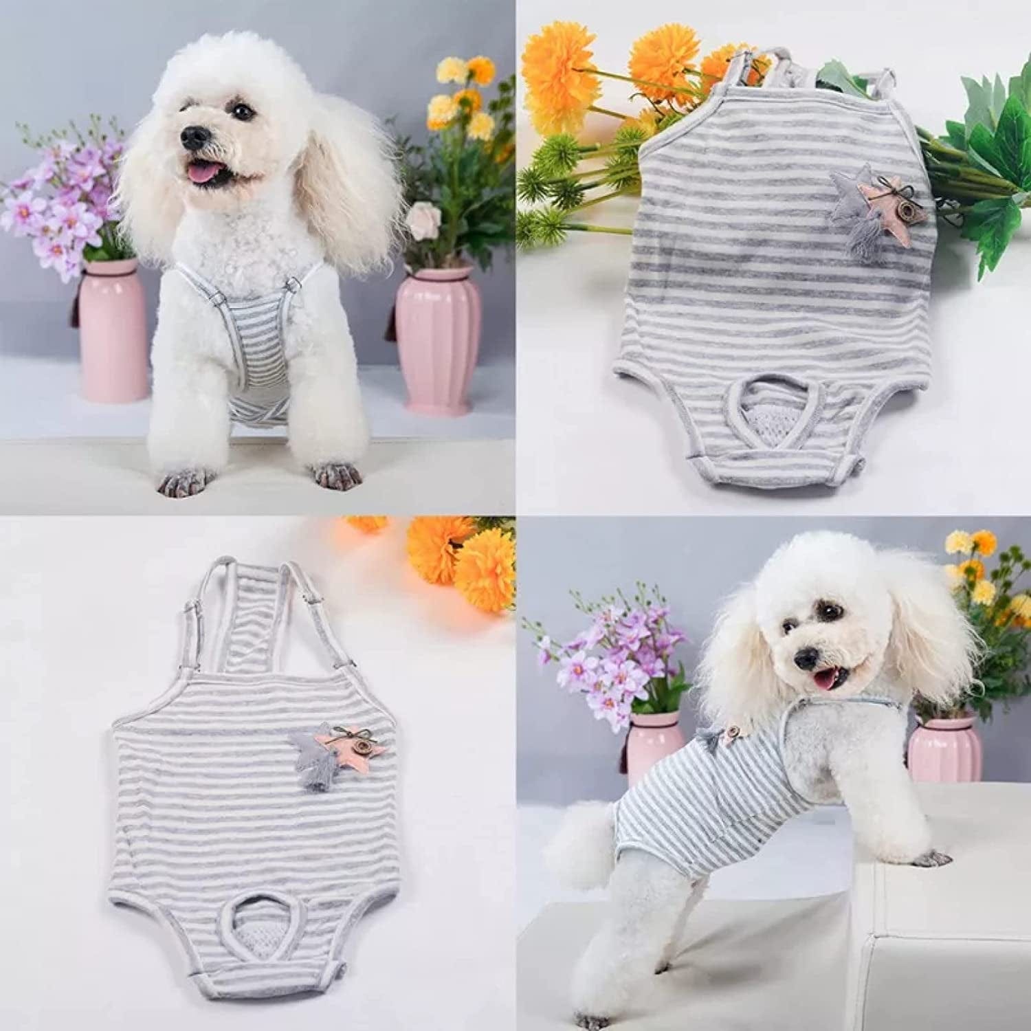 ZNZT Dog Clothes Pet Physiological Pants Washable Female Dog Diaper Sanitary Shorts Panties Small and Medium Dog Clothes Underwear Pet Products Dogs or Cats Halloween Animals & Pet Supplies > Pet Supplies > Dog Supplies > Dog Apparel ZNZT   