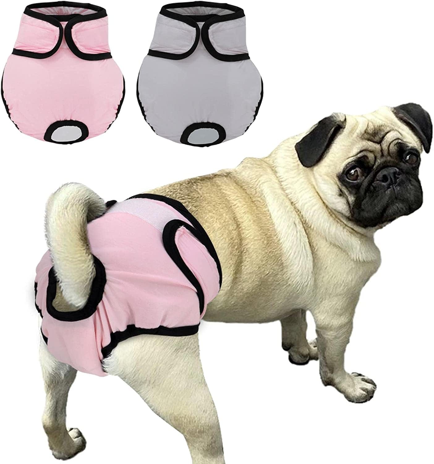 ZNZT Dog Clothes Soft Dog Diapers Physiological Pant Dog Shorts Panties Washable Girl Dogs Pets Underwear Sanitary Panties Gray Halloween Animals & Pet Supplies > Pet Supplies > Dog Supplies > Dog Apparel ZNZT   