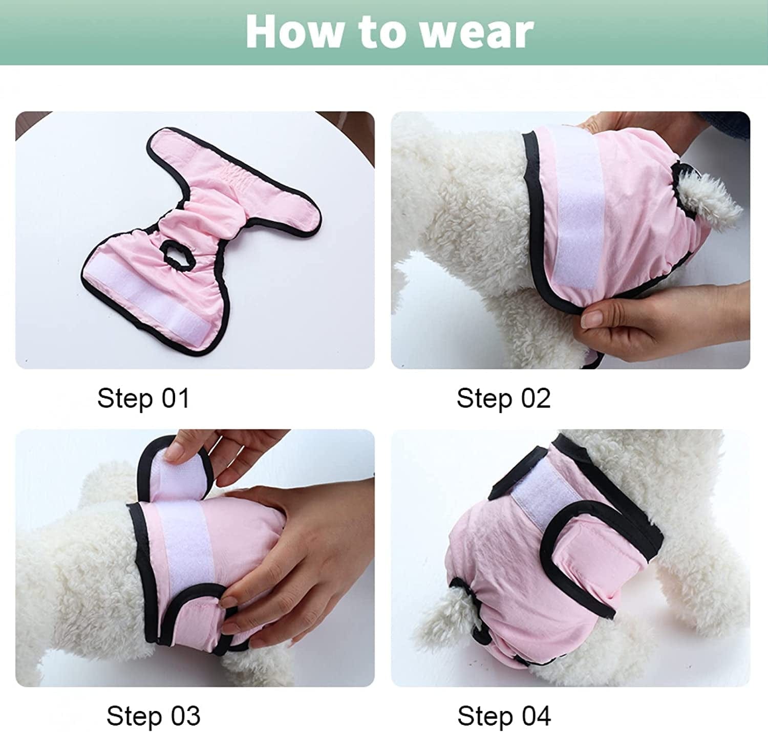 ZNZT Dog Clothes Soft Dog Diapers Physiological Pant Female Dog Shorts Panties Washable Xs-Xl Girl Dogs Pets Underwear Sanitary Panties Pink Gray Dogs or Cats Halloween Animals & Pet Supplies > Pet Supplies > Dog Supplies > Dog Apparel ZNZT   