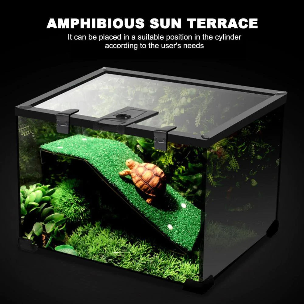 Zochlon Lawn Tortoise Climbing Ladder Reptile Terrarium Decor Turtle Accessories Tortoise Resting Basking Terrace Amphibious Reptile Tank Accessories Method Animals & Pet Supplies > Pet Supplies > Reptile & Amphibian Supplies > Reptile & Amphibian Habitat Accessories Zochlon   