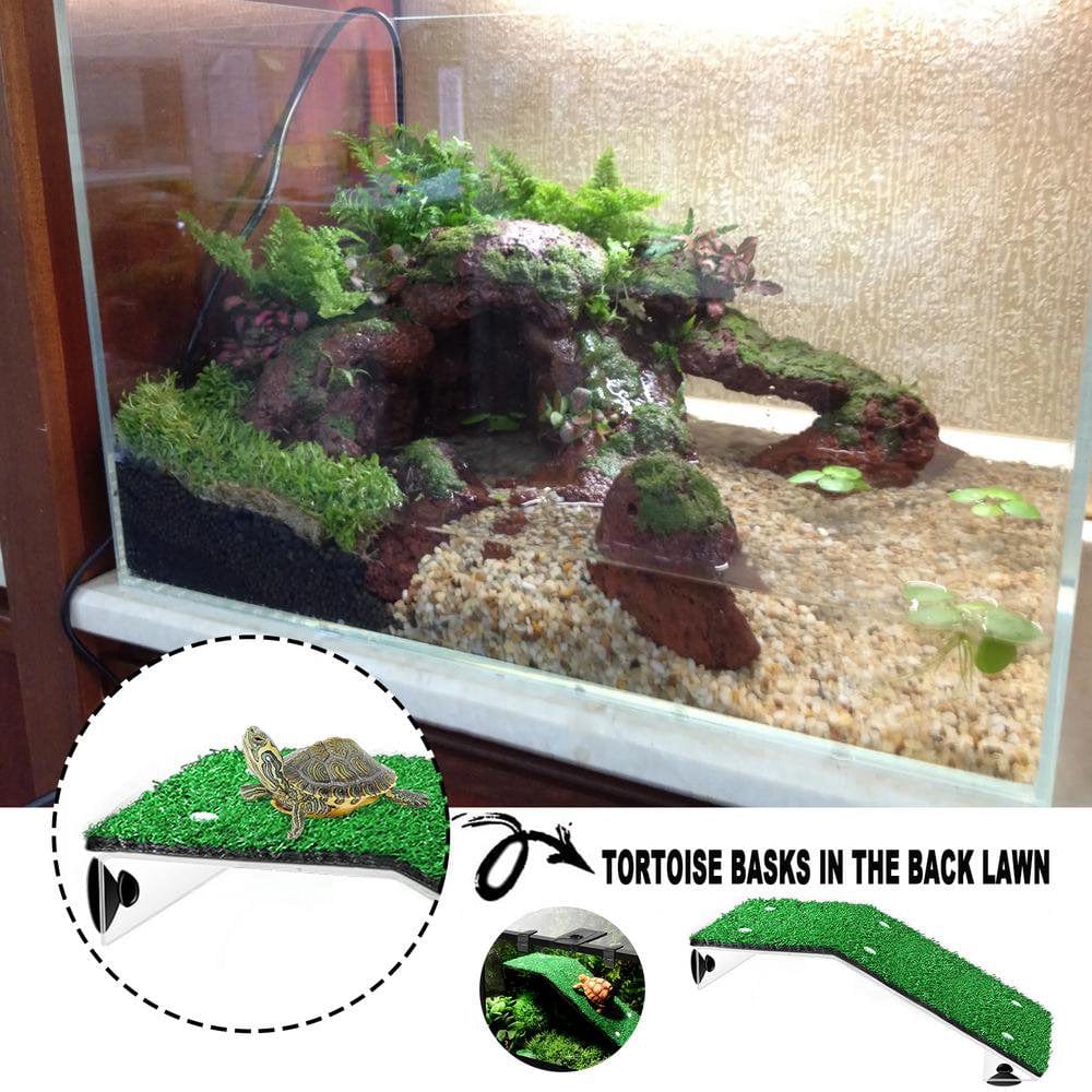 Zochlon Lawn Tortoise Climbing Ladder Reptile Terrarium Decor Turtle Accessories Tortoise Resting Basking Terrace Amphibious Reptile Tank Accessories Method Animals & Pet Supplies > Pet Supplies > Reptile & Amphibian Supplies > Reptile & Amphibian Habitat Accessories Zochlon   