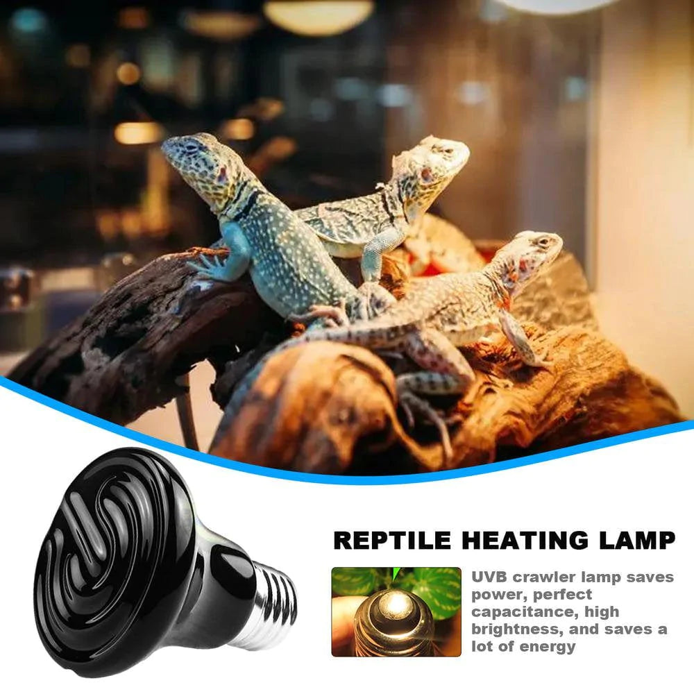 Zochlon Reptile Heat Bulb Ceramic Heat Emitter Reptile Heat Lamp Bulb Turtle Aquarium Tank Heating Lamp for Reptiles & Bearded Dragon Amphibian Natural