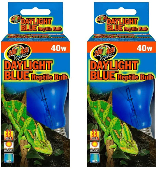 Zoo Med 2 Pack Daylight Blue Reptile Bulb - 40 Watts Animals & Pet Supplies > Pet Supplies > Reptile & Amphibian Supplies > Reptile & Amphibian Habitat Heating & Lighting Zoo Med   